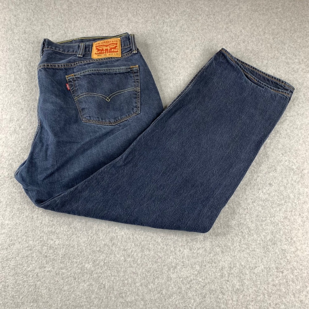Levi's Men's Straight Jeans in Dark Blue Denim